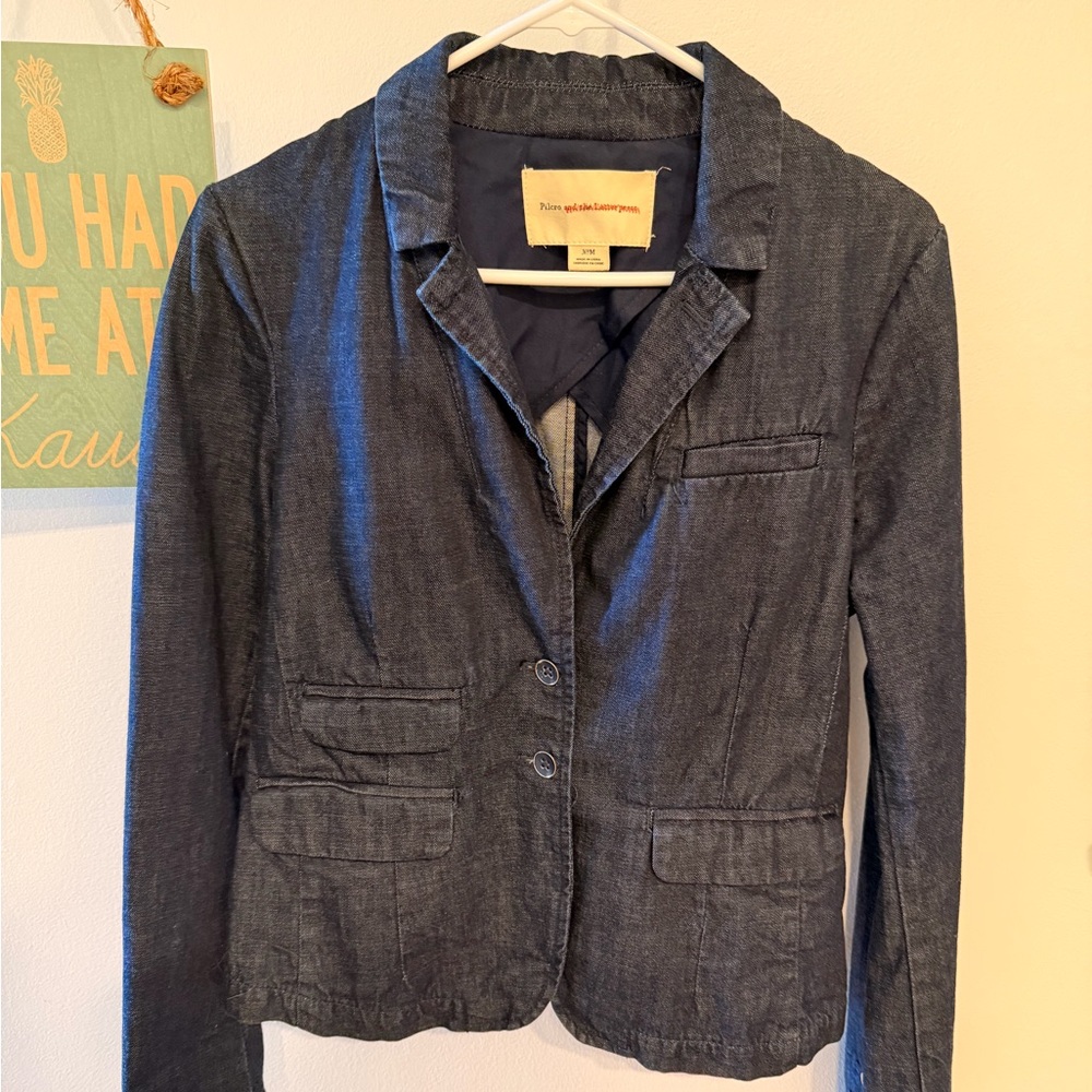 Pilcro Dark Indigo Denim Blazer